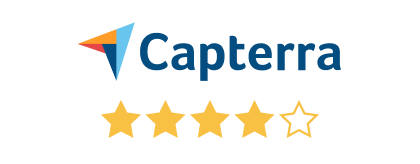 Capterra logo and star rating